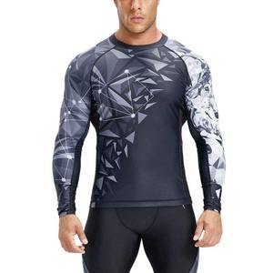 Sublimación personalizada Hombres Rash Guard Deportes Compresión Gimnasio Fitness Camisa Hombre Moda Ropa de compresión - Product Image 1