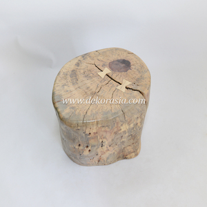 Tabourets de bar en bois de tamarin au design vintage moderne, meubles écologiques de style antique pour la maison, le salon, l'hôtel, la villa - Product Image 6