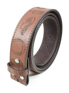 Cinturón de cuero genuino personalizable de Venta caliente Estilo occidental con acero para tamaños de hebilla disponibles-Cuero de vaquero al por mayor - Product Image 2