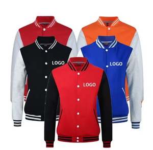 Chaquetas universitarias de talla grande para hombre, venta al por mayor, chaquetas universitarias en blanco, logotipo personalizado, chaqueta universitaria de hombre con letras lisas para hombre - Product Image 4