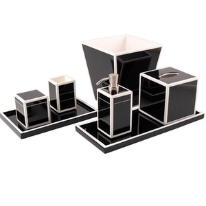 Accessoires de toilette en laque haute brillance faits à la main Salles de bain Ensemble de salle de bain d'hôtel Vente en gros du Vietnam - Product Image 3