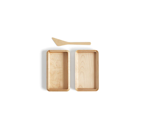 Plat à beurre en bois de stockage de cuisine du Vietnam avec le couvercle et le couteau en bois pour des Offre Spéciale de table de dîner de restaurants - Product Image 1