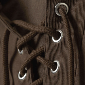 Sudadera con capucha con cierre de cordón Sudaderas con capucha gruesas de algodón unisex Logotipo personalizado Sudaderas con capucha de gran tamaño para hombres de peso pesado - Product Image 5
