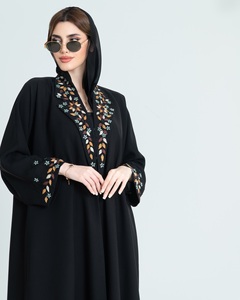 Vente en gros de robes musulmanes pour femmes, sur mesure, anti-rides, en soie faite à la main, longues, à manches bouffantes, de luxe, élégantes, de haute qualité, islamiques - Product Image 2
