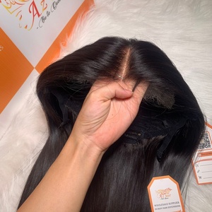 Peluca con malla frontal resistente al calor de alta calidad, peluca recta de hueso de pelo Remy prearrancado para mujer, cabello humano Natural - Product Image 2