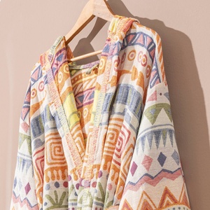 เสื้อคลุมอาบน้ำลายพิมพ์ชาติพันธุ์ตุรกี หลากสี คิโมโน ผ้าฝ้าย 100% - Product Image 2