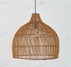 Abat-jour suspendu moderne en osier bambou couvercle de lampe d'éclairage créatif simple pour la maison lustre suspendu tissé - Product Image 6