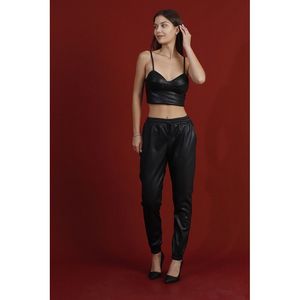 กางเกงหนังขายส่ง - สีดำ - Product Image 1