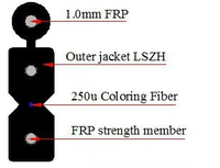 Cordon de raccordement à fibre optique extérieur 100m FTTH câble de dérivation avec connecteur LC SC câble à fibre optique de dérivation Ftth SC UPC transfert de données SM MM