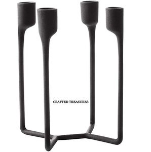 <b>Candle</b> Stand Home Decoration Aluminum Metal <b>Candle</b> Stand Matt Black Texture Color Large Size <b>Stick</b> <b>Holder</b> for Christmas Decor - Product Image 2