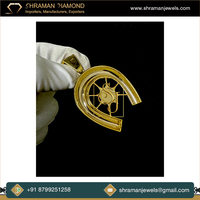 SHRAMAN DIAMOND Bijoux fins uniques et luxueux, tendance, personnalisés, en argent 925 plaqué or, unisexe, pendentif porte-bonheur vintage en forme de fer à cheval