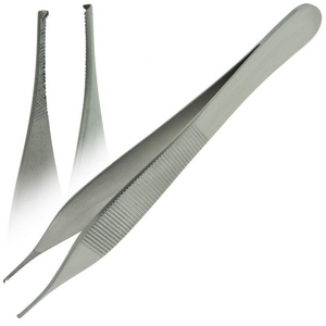 Fórceps de disección y tejido Adson de alta calidad 12cm | Fórceps de microtejido TC Adson con instrumentos quirúrgicos de dientes 1x2 - Product Image 6