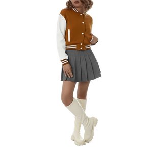 Veste universitaire personnalisée pour femmes, streetwear, respirante, confortable, avec logo, prix bas, vente en gros OEM - Product Image 2