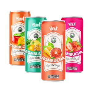 Bebida de fabricación OEM de etiqueta privada 16,9 FlOz Kombucha brillante (miel de pomelo de té negro) Bebidas de té recién procesadas - Product Image 1