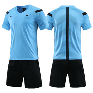 Ensemble de maillots de football pour hommes de qualité supérieure, manches courtes, col en V, évacuation de l'humidité, respirant, séchage rapide, 100% polyester, uniforme - Product Image 1