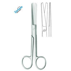 Ciseaux de fonctionnement Standard en acier inoxydable de haute qualité émoussés/émoussés 14.5 cm ciseaux gynécologiques droits - Product Image 1