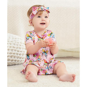 Conjunto de Bodysuits de Bambú para Bebé con Silueta en A y Cintura Natural, Incluye Diadema - Product Image 3