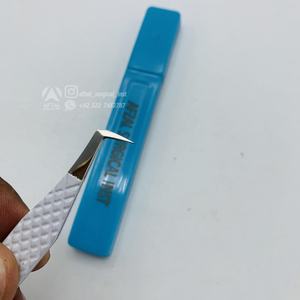 Pinzas de extensión de pestañas de acero inoxidable sostenibles japonesas profesionales 2025, puntas de fibra Nano de agarre de diamante de Color blanco - Product Image 4