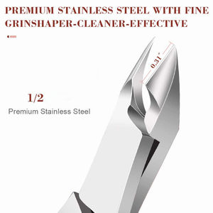 Cortaúñas de Acero Inoxidable con Hoja Curva y Apertura de Mandíbula Ancha para Uso en Dedos - Herramienta Profesional de Cuidado Personal - Product Image 2