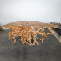 Table basse moderne en racine de teck sculptée, en bois massif, personnalisable et réglable, pour salon