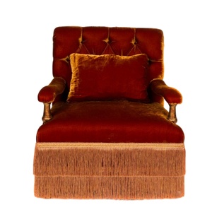 Sillón HEC 100% Hecho a Mano con Flecos para Sala de Estar, Sillón Lounge de Mediados de Siglo con Flecos, Sillón <span class=keywords><strong>Bobby</strong></span> de Terciopelo de Alta Gama en Colores Variados para el Hogar - Product Image 1