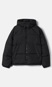Coupe-vent Veste matelassée en duvet avec capuche et cordon de serrage Manches longues Poches latérales Manchette élastique Vêtements d'extérieur d'hiver chauds Vestes à bulles pour hommes - Product Image 6