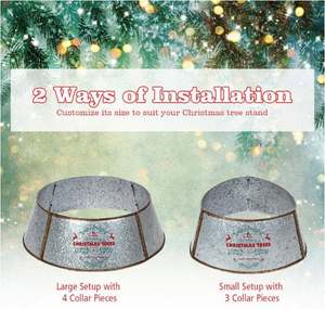 ปลอกต้นไม้เหล็กชุบสังกะสีสีเงิน ดีไซน์ตกแต่งคริสต์มาส ฐานตั้งต้นไม้ ดีไซน์หรูหรา ตกแต่งบ้าน ปีใหม่ งานปาร์ตี้คริสต์มาส - Product Image 3