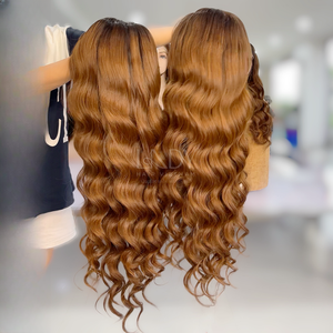 100% vietnamien meilleure qualité cheveux humains ondulés couleur perruques longue longueur pour les femmes noires - Product Image 3