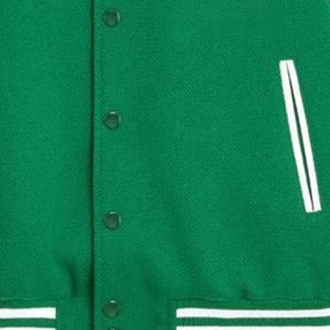 Chaqueta de hombre de béisbol universitario pareja bordada mangas de cuero recién llegada al por mayor - Product Image 3