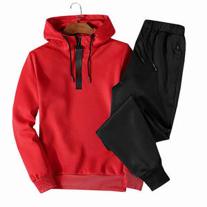 Conjunto deportivo de talla grande para hombre, chándal personalizado de marca privada, 100% algodón, color blanco, otoño - Product Image 2