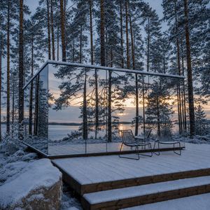 Cabane miroir préfabriquée croate Adriatic Mirror Cabin avec verre réfléchissant pour location de vacances de luxe en glamping en bord de mer, tourisme - Product Image 1