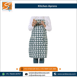 Luxury Solid Pattern Customized Size Best Quality Elegant Design 100% Cotton <b>Kitchen</b> <b>Aprons</b> for Cooking Wholesale in India - Product Image 2