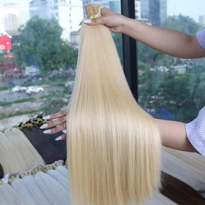 Premium 1kg Straight Bulk Vietnamese Virgin <b>Hair</b> Extensions <b>Light</b> Color for Bleaching Coloring and Wig Making - Product Image 1