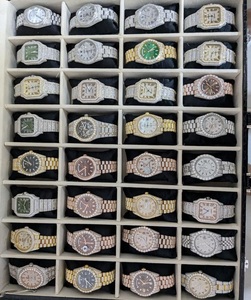 นาฬิกาข้อมือผู้ชายสุดหรู โมอิสซาไนต์ สแตนเลสสตีล สำหรับนักธุรกิจ หน้าปัดคริสตัลแซฟไฟร์ กันน้ำ สลักโลโก้ได้ ระบบควอตซ์ - Product Image 3