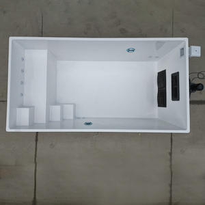 วิลล่าสำหรับครอบครัวบ้านรีสอร์ทขนาดใหญ่กำหนดสีเองได้สำหรับเด็กผู้ใหญ่สระว่ายน้ำไฟเบอร์กลาสขนาดเล็กสีฟ้า - Product Image 3