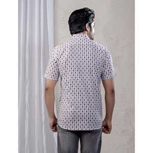 Chemise décontractée pour homme en coton imprimé à manches courtes, 100 % popeline respirante, taille XL - Fourniture ODM - Product Image 6