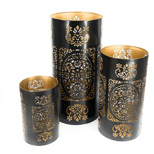 Unique & Attractive Design Round Votive Black Finished Iron <b>Candle</b> <b>Holder</b> Customized Size for Lighting Decoration Wedding Tables - Product Image 1