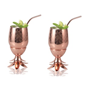 Stainless Steel Pineapple Tumbler <b>Copper</b> Mug Gold Drinkware Metal Cocktail Glasses <b>Cups</b> Metal - Product Image 6