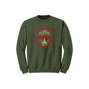 Sweat-shirt en coton mélangé Bouddha Thèmes Imprimer 12 options de couleur Style décontracté 260-280 GSM Placement de conception personnalisable pour l'hiver - Product Image 2