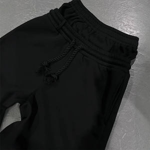 Wide Leg <b>Baggy</b> Pants Double Waist Waterproof Cotton Stacked Plus Size <b>Men's</b> pants Oversized Black Essentials Flared Sweatpants - Product Image 5