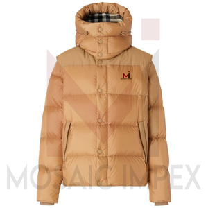 Mosaic Impex Custom Men's Thick Canvas Puffer Jacket Winter Designer Bubble-<b>Padded</b> <b>Coat</b> Hooded Stand <b>Waterproof</b> Outdoor Use - Product Image 3