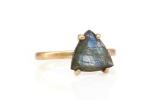 Anillo de bodas de plata de ley 925 clásico de lujo facetado trillón corte piedra preciosa labradorita Natural para Joyería Fina y fiestas - Product Image 4