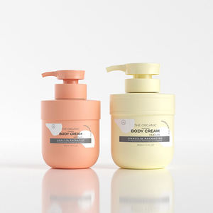 Vente en gros de flacons pompe ronds en plastique HDPE de 300 ml et 350 ml pour le lavage corporel, le shampoing, les soins de la peau, emballage cosmétique personnalisé - Product Image 1