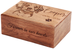 Custom <b>Pet</b> Portrait Urn Engraved Wooden Dog/Cat <b>Ashes</b> Box <b>Pet</b> <b>Ashes</b> cremation urns Memorial <b>keepsakes</b> For Dogs - Product Image 2