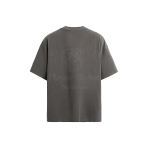 เสื้อยืดคอกลมผ้าคอตตอน100% โอเวอร์ไซส์สำหรับผู้ชายเสื้อเจอร์ซีย์ผ้าไหมลายลำลองออกแบบโลโก้ได้ตามต้องการ - Product Image 2