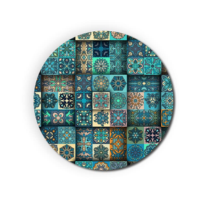 Bar Home MDF imprimé Dessous de plat Design créatif MDF Set de table Dessous de verre rond Dessous de plat soucoupe à vendre produit - Product Image 2