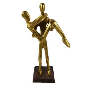 Estatuilla humana de baile en latón y aluminio para decoración del hogar, decoración de oficina, mesa, decoración escolar - Product Image 3