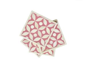 Floral Pattern Luxury Design Coasters For Cup Mug Glass Round Shape Mother Of Pearl Inlay Coasters Home Bar Tea Cup Coasters Set - Product Image 5