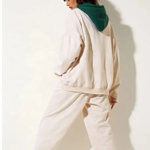 Sudadera con Capucha de Alta Calidad para Mujer, Diseño Oversize, Forro Polar Anti-Pilling, Hombros Caídos, para Invierno - Product Image 5