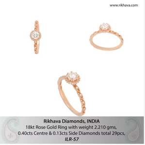 Los juegos de anillos de diamantes de oro rosa más efectivos, joyas que no se desvanecen para regalo de joyería de boda original a un precio asequible - Product Image 3